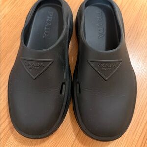 Prada Black Slip-On Clog